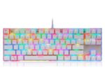 K87S bela mehanička tastatura plavi prekidač - Image 4
