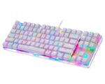 K87S bela mehanička tastatura crveni prekidač