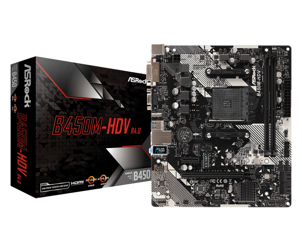 13191 MB AM4 AsRock B450M-HDV R4.0 90-MXB9N0-A0UAYZ - Image 1