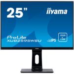 IIYAMA Monitor 25" Ultra Slim, 1920x1200, IPS, 300cd/m², DisplayPort, HDMI, VGA, 4ms, Speakers, USB HUB (2x2.0), 13cm Height Adj. Stand