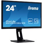IIYAMA Monitor Prolite 24" 1920x1080, 250cd/m², 13cm Height Adj., Pivot, Stand, Speakers, VGA, HDMI, DisplayPort, USB2.0x 2, 1ms - Image 3