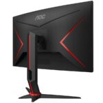 AOC Monitor LED CQ27G2U/BK 2K Curved Gaming (27“, 16:9, 2560x1440, VA, 3H, 144Hz, 250 cd/m², 3000:1, 80M:1, 1 ms, 178/178°, VGA, 2xHDMI, DP, Audio OUT, Tilt: -5/+35°, Swivel, Tilt, H. Adjust, VESA, Ergonomic, Borderless) Black-Red, 3y - Image 4