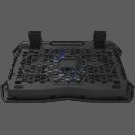 CANYON NS02, Cooling stand single fan with 2x2.0 USB hub, support up to 10”-15.6” laptop, ABS plastic and iron, Fans dimension:125*125*15mm(1pc), DC 5V, fan speed: 800-1000RPM, size:340*265*30mm, 406g - Image 2