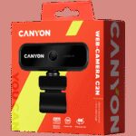 CANYON C2N, 1080P full HD 2.0Mega fixed focus webcam with USB2.0 connector, 360 degree rotary view scope, built in MIC, Resolution 1920*1080, viewing angle 88°, cable length 1.5m, 90*60*55mm, 0.095kg, Black - Image 3