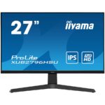 iiyama 27" ETE IPS-panel, 1920x1080,  250 cd/m², 13cm Height Adj. Stand, Speakers, HDMI, DisplayPort, 1ms (MPRT), USB-HUB 2x2.0, Black