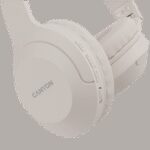 CANYON BTHS-3, Bluetooth headset,with microphone, BT V5.1 JL6956, battery 300mAh, Type-C charging plug, PU material, size:168*190*78mm, charging cable 30cm and audio cable 100cm, Beige - Image 4