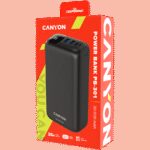 CANYON PB - 301, Power bank 30000mAh Li-poly battery, Input Micro: DC5V/2A, 9V/2A Input Type c PD :DC5V/3A, 9V/2A Output Type C PD:5V/3A,9V/2.2A,12V/1.5AOutput USB A1+USBA 2: 5V3A,5V/4.5A,4.5V/5A,9V2A,12V1.5A,22.5W quick charging cable 0.3m - Image 4