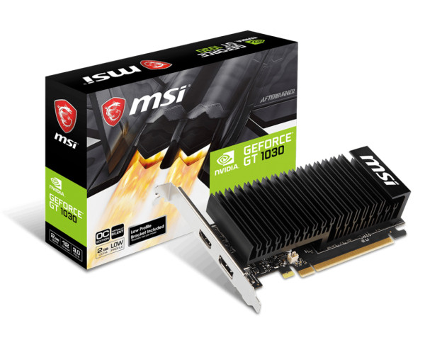 26765 SVGA MSI Geforce GT1030 2GB DDR4 passiv, GT1030 2GHD4 LP - Image 1
