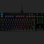 LOGITECH G PRO TKL Corded Mechanical Gaming Keyboard - BLACK - US INT'L - USB - CLICKY