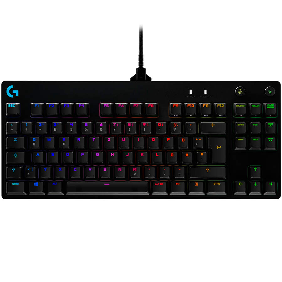 220504160010202652 LOGITECH G PRO TKL Corded Mechanical Gaming Keyboard - BLACK - US INT'L - USB - CLICKY - Image 1