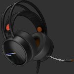 CANYON INTERCEPTOR GH-8A, Gaming headset 3.5mm jack plus USB connector for LED backlight, adjustable microphone and volume control, with 2in1 3.5mm adapter, cable 2M, Black and Orange, 0.36kg - Image 2
