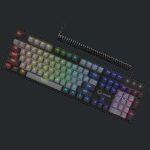 LORGAR Azar 514, Wired mechanical gaming keyboard, RGB backlight, 1680000 colour variations, 18 modes, keys number: 104, 50M clicks, linear dream switches, spring cable up to 3.4m, ABS plastic+metal, magnetic cover, 450*136*39mm, 1.17kg, black, EN layout - Image 3