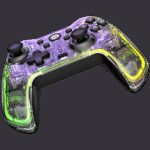 CANYON GPW-02, Bluetooth Controller with built-in 800mah battery, BT 5.0, 2M Type-C charging cable , Bluetooth Gamepad for Nintendo Switch / Android / Windows ( RGB Lighting ),152*110*55mm, 232g, black - Image 2