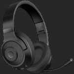 LORGAR Noah 500, Wireless Gaming headset with microphone, JL7006, BT 5.3, battery life up to 58 h (1000mAh), USB (C) charging cable (0.8m), 3.5 mm AUX cable (1.5m), size: 195*185*80mm, 0.24kg, black