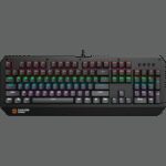 CANYON Hazard GK-6, Wired multimedia gaming keyboard with lighting effect, 108pcs rainbow LED, Numbers 104keys, EN double injection layout, cable length 1.8M, 450.5*163.7*42mm, 0.90kg, color black