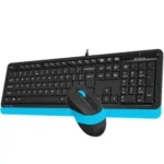 Tastatura + miš A4 Tech F1010 US Plava - Image 4