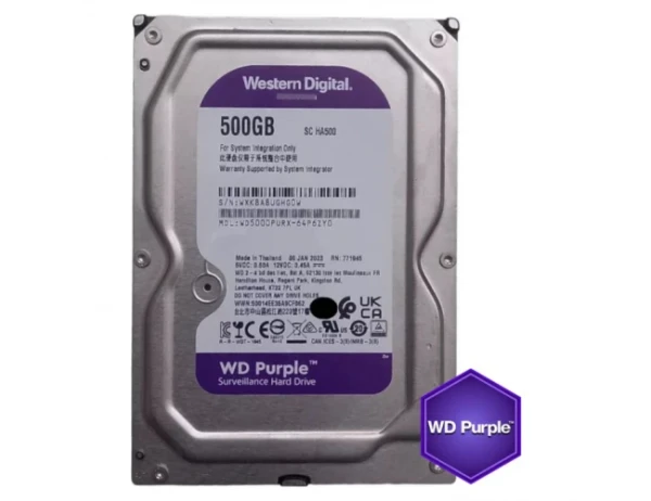 142542 Hard disk 500GB SATA3 Western Digital 16MB WD5000PURX Purple - Image 1