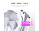 F140RGB Core 140mm ventilator beli (RF-D14SF-W1) - Image 4