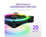 F140RGB Core 140mm ventilator crni (RF-D14SF-B1) - Image 5
