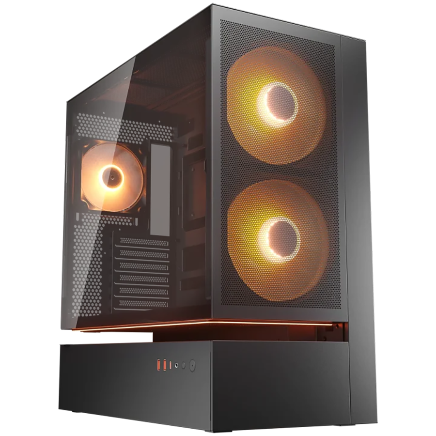251211170012473995 COUGAR CFV235 Mesh PC Case, Mid Tower, Black - Image 1